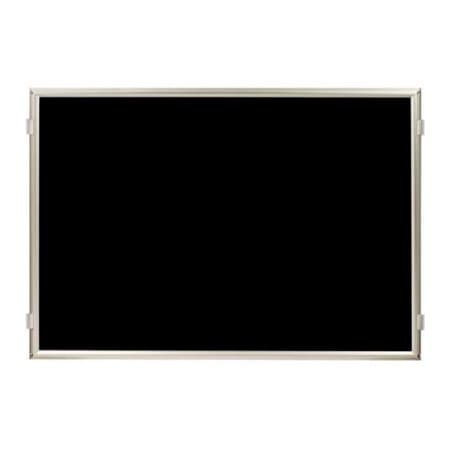 Lavi Industries Hinged Frame Sign Panel/Barrier, 48 x 36, Matte Black 50-HFP1003/SA/BK